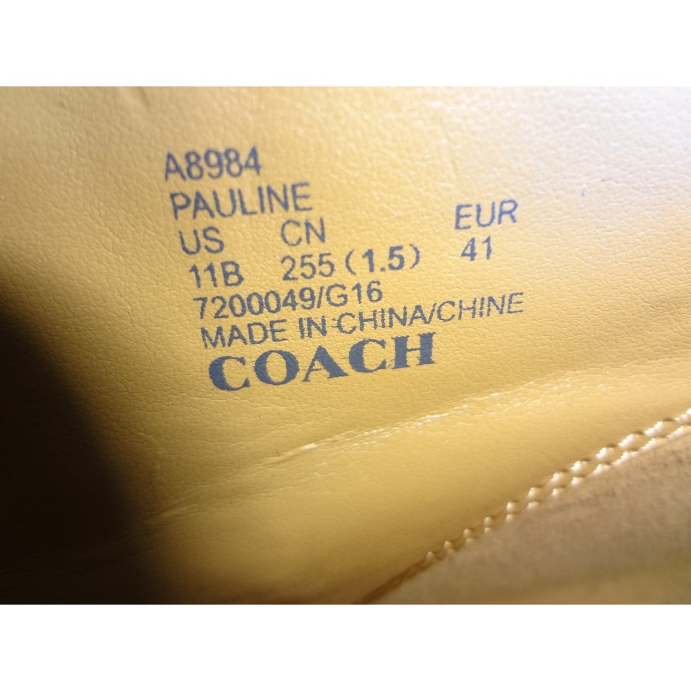 Coach Womens Tan Suede Leather Buckle Ankle Boots Size 11 B - Picture 9 of 11